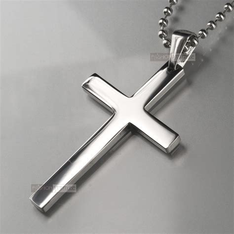 box stainless steel cross pendant|stainless steel cross pendant men's.